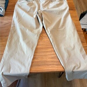lululemon ABC 38 Slim  Men's Khaki Stretch Chinos - Light Tan